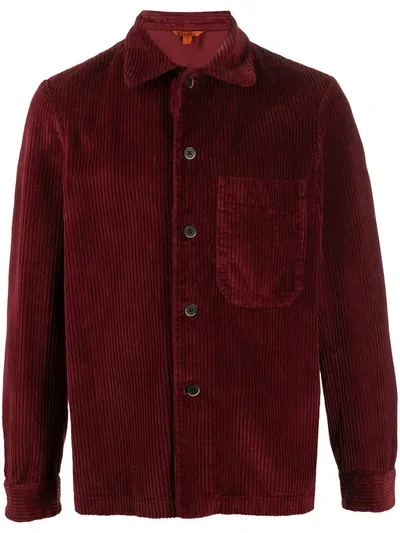 Barena Venezia Corduroy Cotton Shirt Jacket In Red