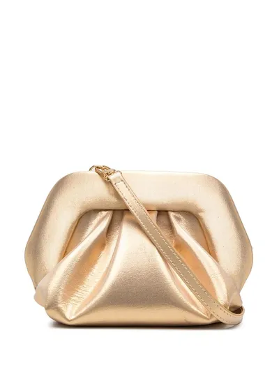 Themoirè Mini Clutch In Gold