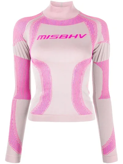 Misbhv Logo Funnel-neck Top In Pink