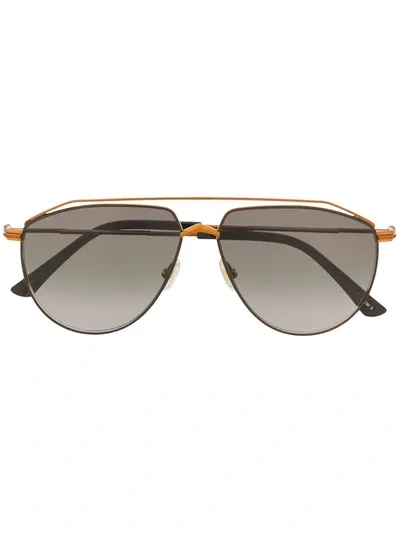 Jimmy Choo Lexs Aviator-frame Sunglasses In Brown