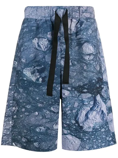 Raeburn Glacier-print Track Shorts In Blue