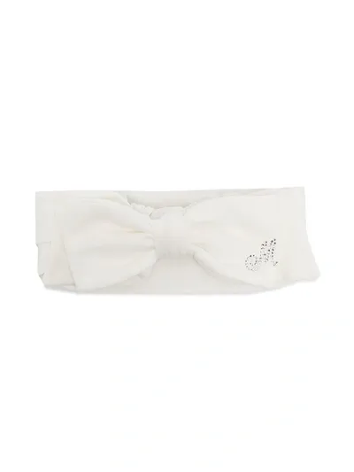 Monnalisa Kids' Rhinestone Embellished Headband In White