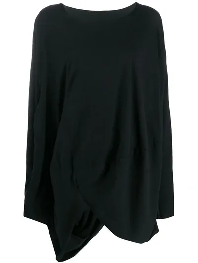 Rundholz Draped Oversized T-shirt In Black