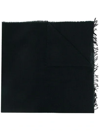 Rundholz Fringed Trim Scarf In Black