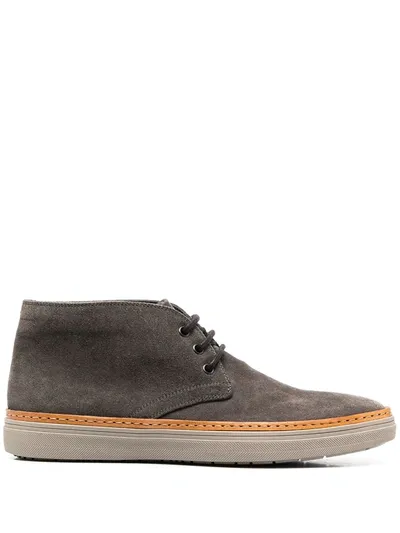 Hugo Boss Greato Lace-up Boots In Brown