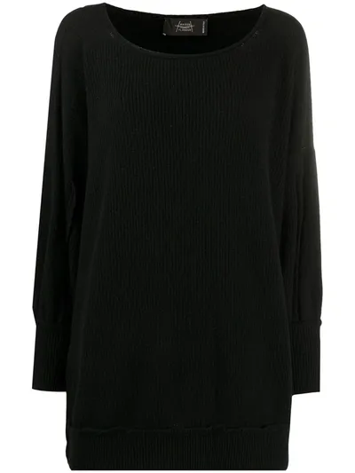 Maison Flaneur Long-sleeve Cashmere Jumper In Black