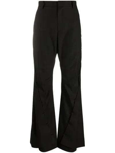 Hyein Seo Pierced Kick-flare Trousers In Black