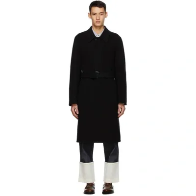 Loewe Wool And Cashmere-blend Overcoat In Black