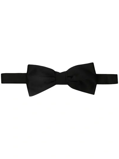 Z Zegna Silk Bow Tie In Black