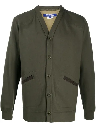 Junya Watanabe Button-up Knitted Jacket In Green