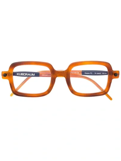 Kuboraum Tortoiseshell Frame Glasses In Brown