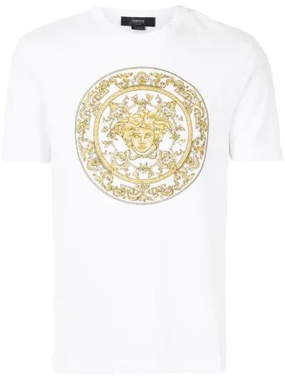 Versace Medusa Print T-shirt In White