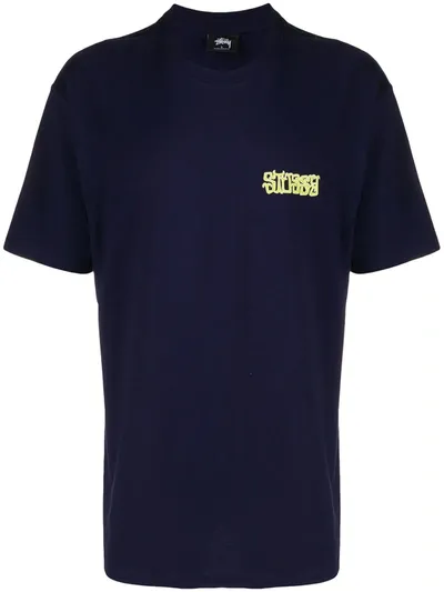 Stussy Graphic Print T-shirt In Blue