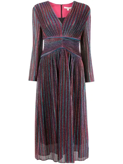 Jonathan Simkhai Rainbow Stripe Midi Dress In Blue