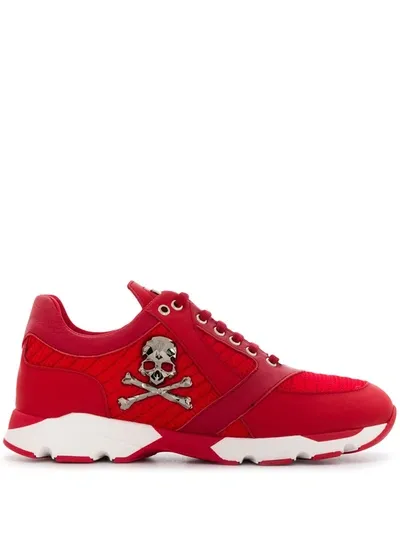 Philipp Plein Chunky Sneakers In Red