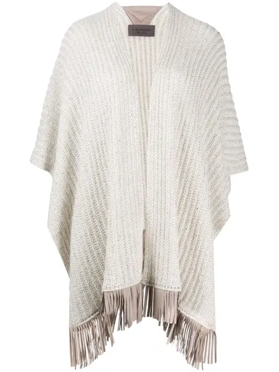 D-exterior Cape-style Scarf In White