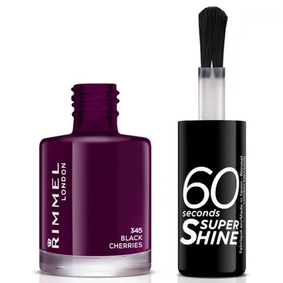 Rimmel 60 Seconds Super Shine Nail Polish 8ml (various Shades) - Black Cherries