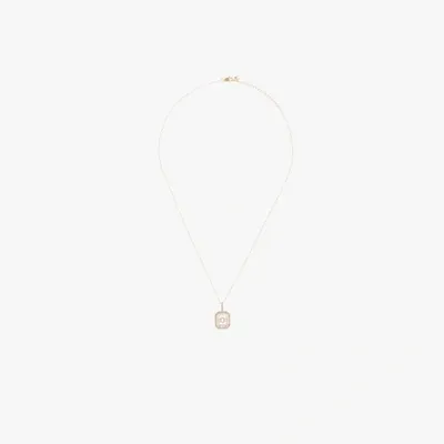 Mateo 14k Yellow Gold O Initial Diamond Necklace