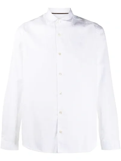 Tintoria Mattei Pointed Collar Cotton Shirt In White