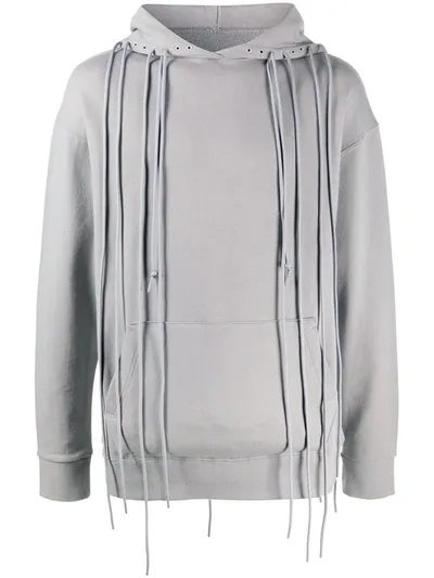 Post Archive Faction Strings Details Hoodie In Grey