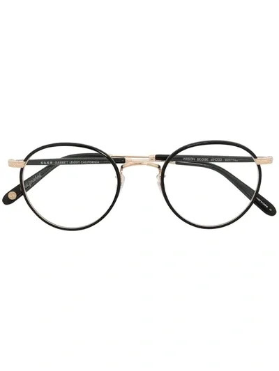 Garrett Leight Wilson Round-frame Glasses In Black