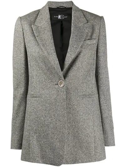 Luisa Cerano Peak-lapel Single Breasted Blazer In Black