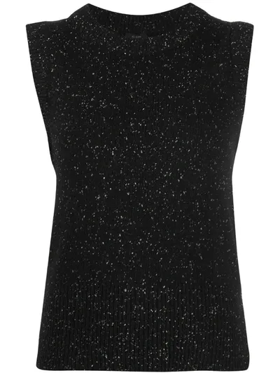 Joseph Sleeveless Wool Jumper In Black