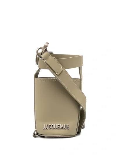 Jacquemus Crossbody Bottle Holder In Green