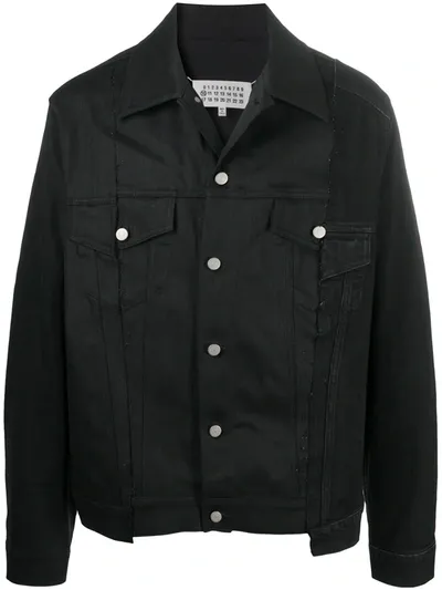 Maison Margiela Panelled Denim Jacket In Black