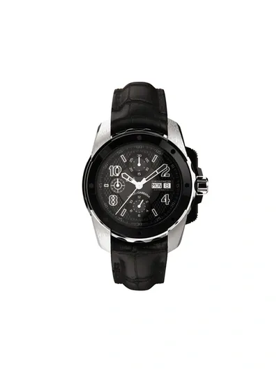 Dolce & Gabbana Ds5 Watch In White Gold And Steel With Pvd Coating In Black