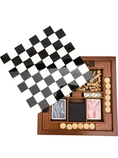 Fornasetti Viso Game Set In Brown