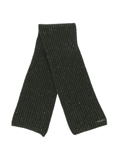 Dolce & Gabbana Kids' Ribbed Knit Scarf In Green