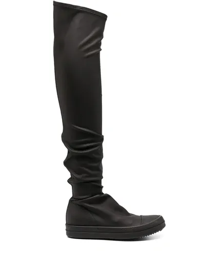 Rick Owens Drkshdw Performa Thigh-high Boots In Black