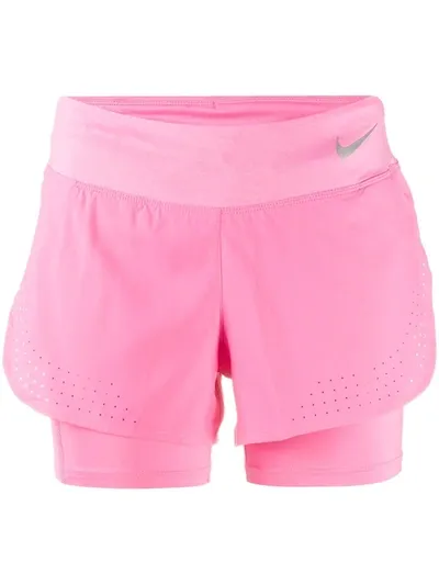 Nike 2-in-1 Running Shorts In Pink