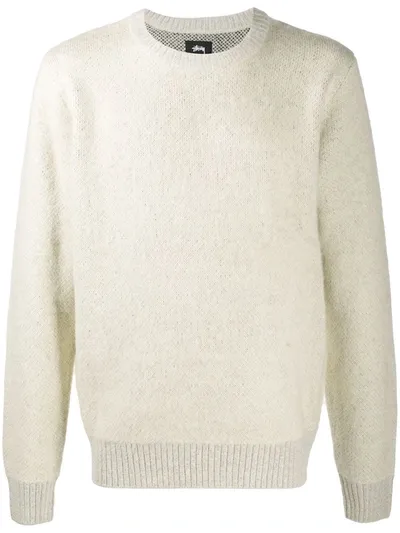 Stussy 8 Ball Knit Jumper In Neutrals