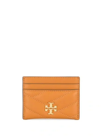 Tory Burch Kira Chevron Leather Cardholder In Yellow