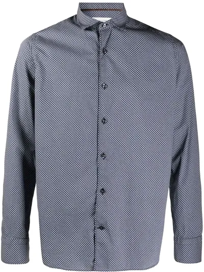 Tintoria Mattei Blue Patterned Shirt