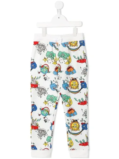 Stella Mccartney Kids' Weather-motifs Track Trousers In White