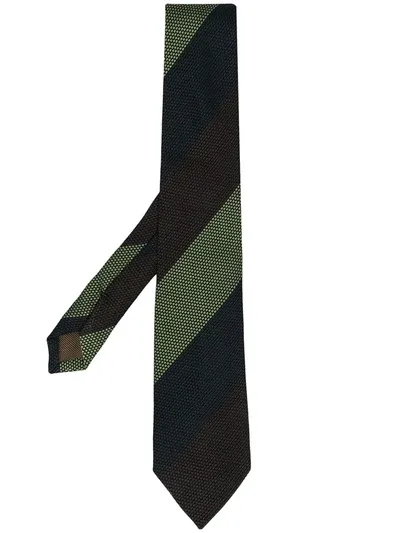 Church's Diagonal Stripe Tie In Green