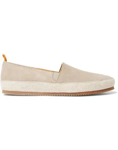 Mulo Suede Espadrilles In Neutrals