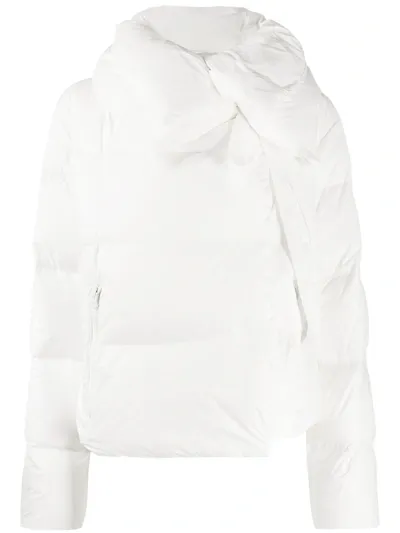 Bacon Layered Padded Jacket With Strap Detail In White