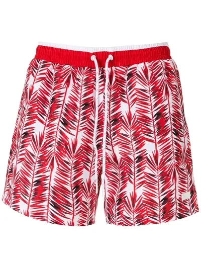 Hugo Boss Boss Men's Piranha Swim Shorts In Red