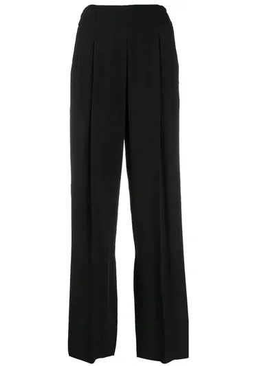 Hugo Boss High Waisted Trousers In Black