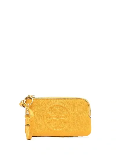 Tory Burch Perry Top-zip Wallet In Yellow