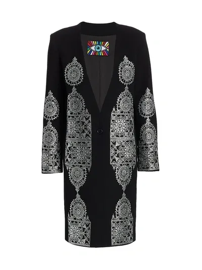 Libertine Gothic Spire Embellished Topper Jacket In Black