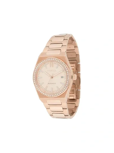 Furla Tempo Automatic Watch In Gold