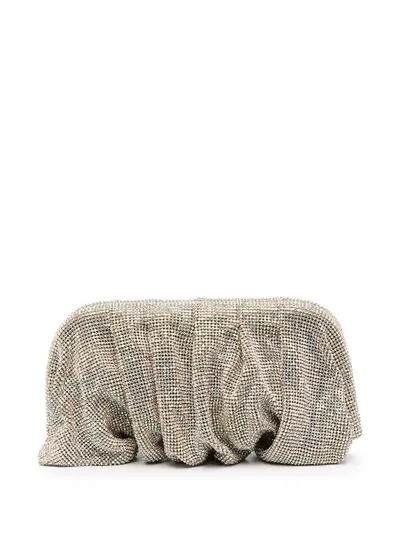 Benedetta Bruzziches Crystal-embellished Clutch In Gold