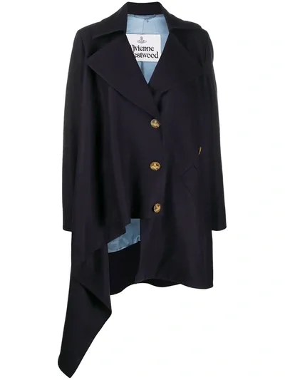 Vivienne Westwood Deconstructed Blazer Jacket In Blue