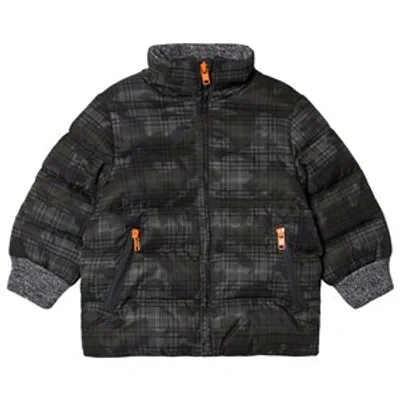 Stella Mccartney Kids' Green Camo Check Puffer Jacket