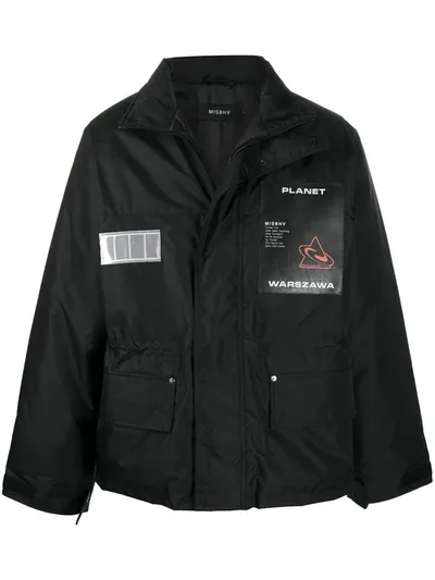 Misbhv Planet Chest Patch Jacket In Black